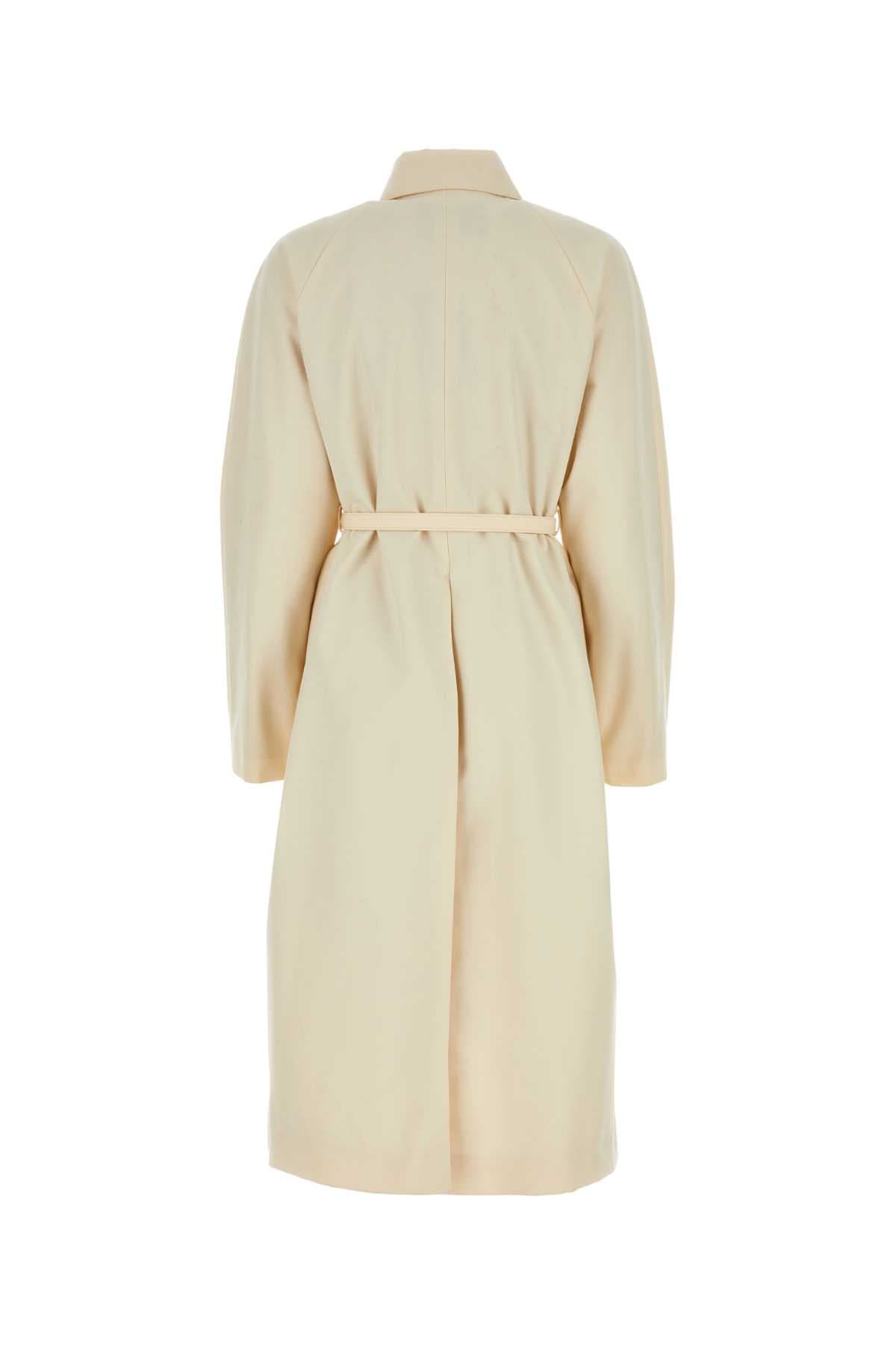 Ivory polyester blend overcoat - мініатюра 2