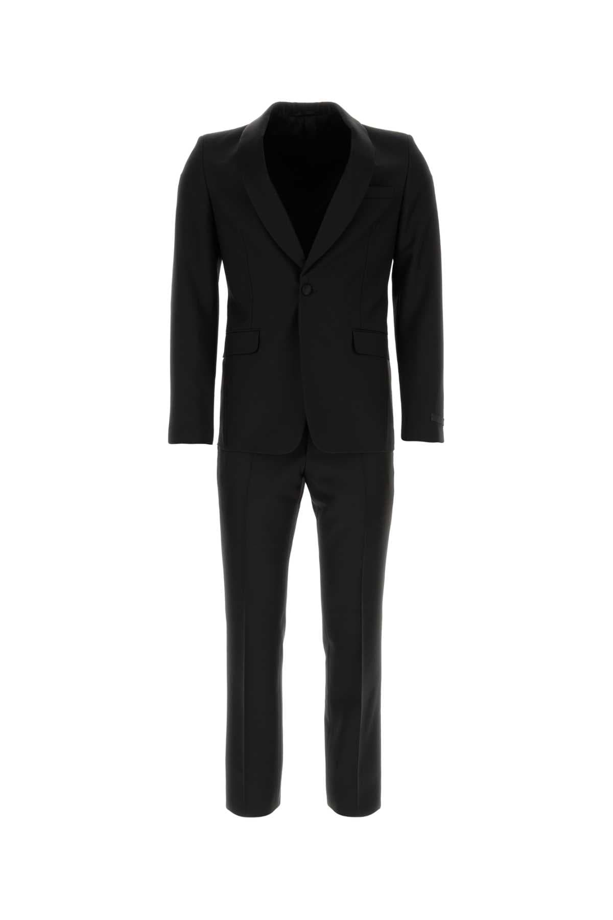 Black wool blend suit