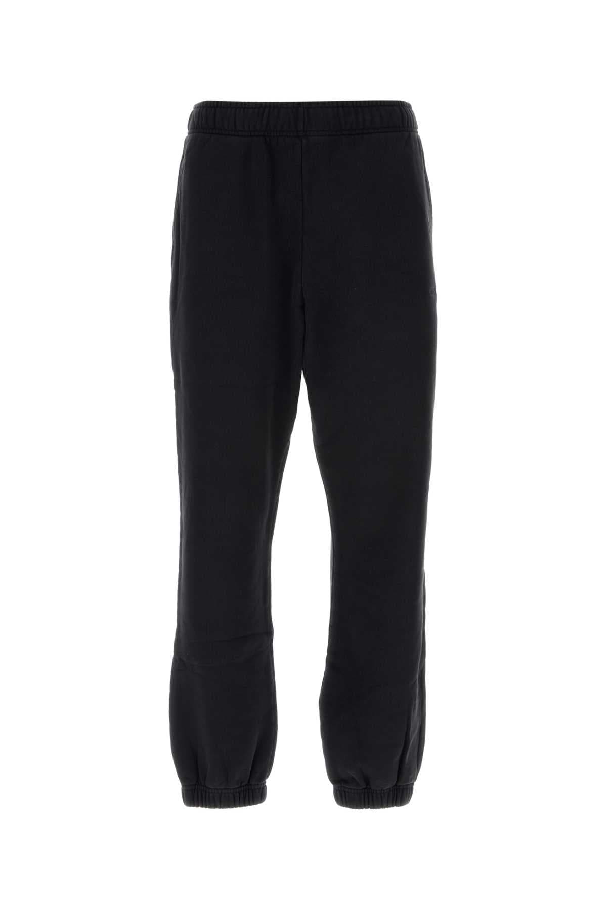 Black cotton joggers