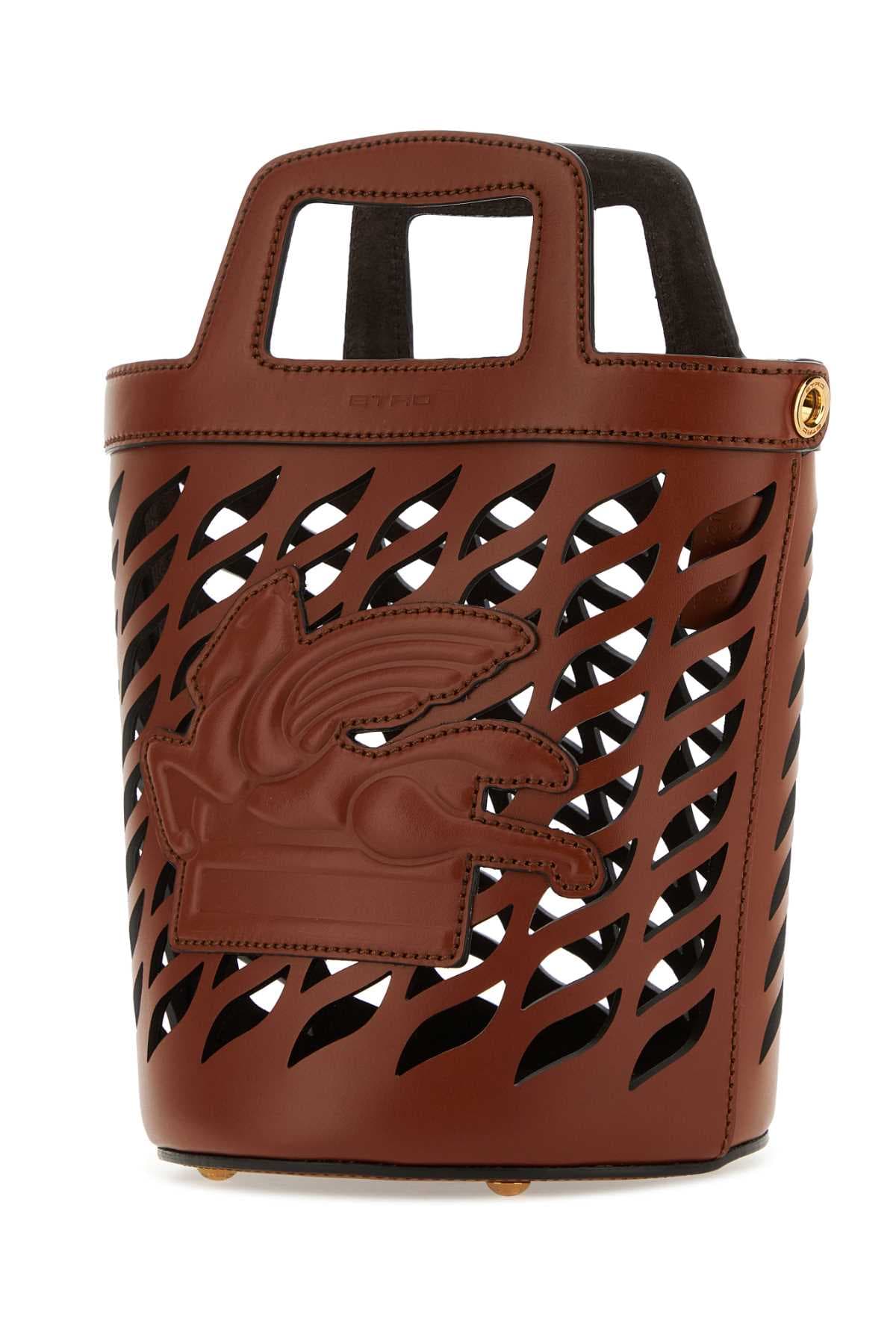 Caramel leather bucket bag - мініатюра 2