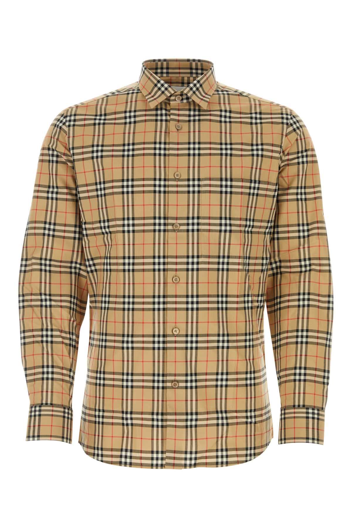 Embroidered poplin shirt
