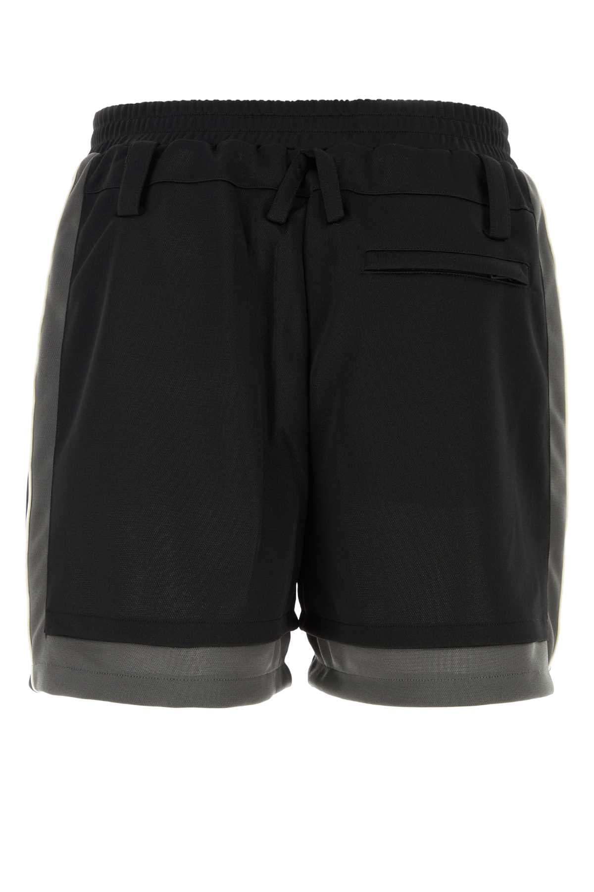 Black polyester bermuda shorts - мініатюра 2
