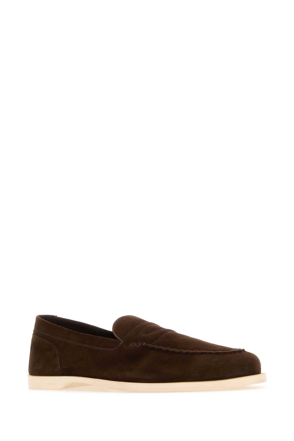 Chocolate suede Pace loafers - мініатюра 2