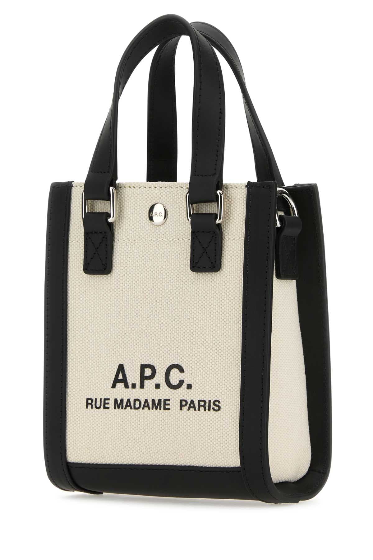 Two-tone canvas and leather Camille 2.0 mini handbag - мініатюра 2