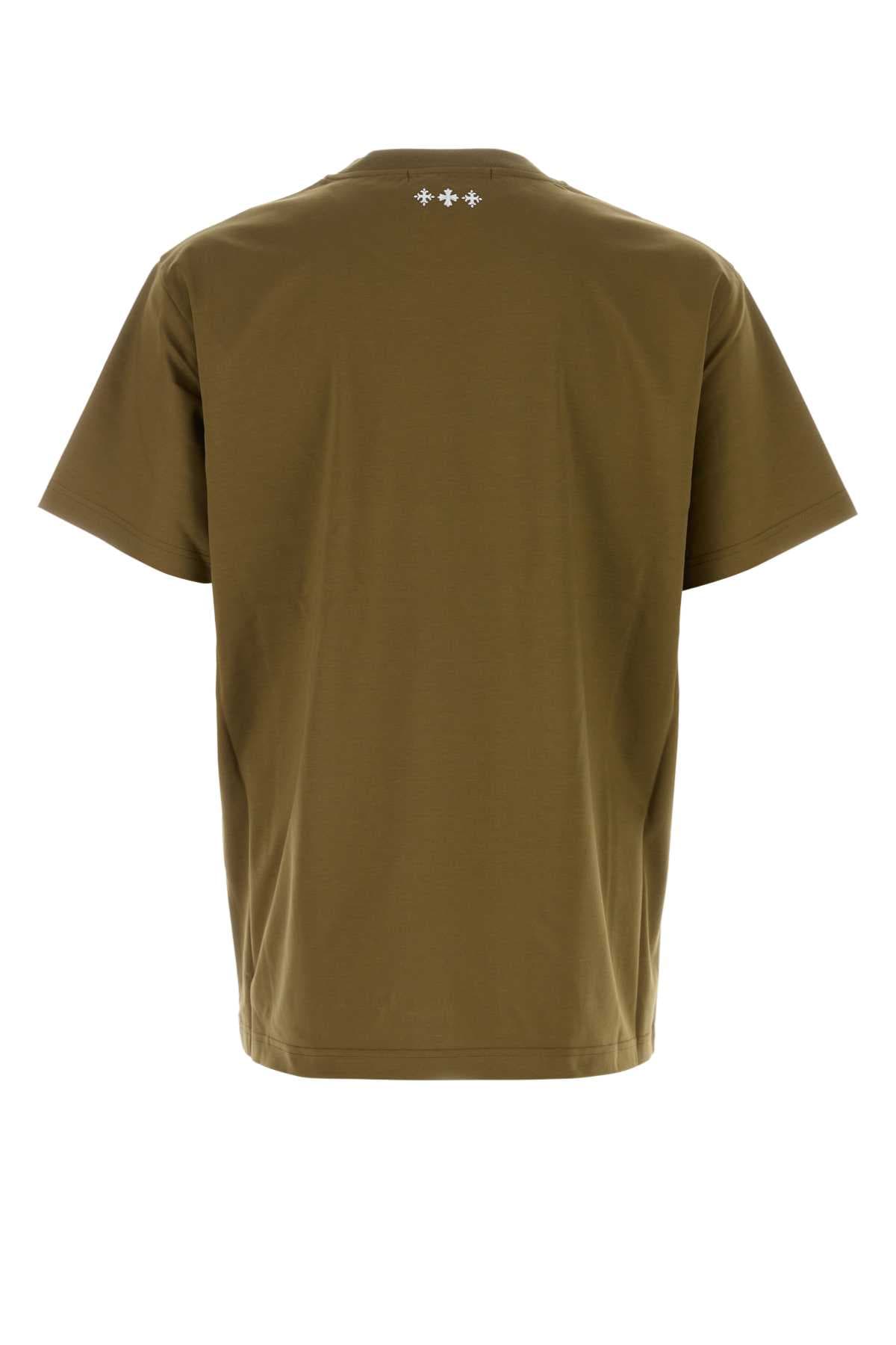 Army green cotton t-shirt - мініатюра 2