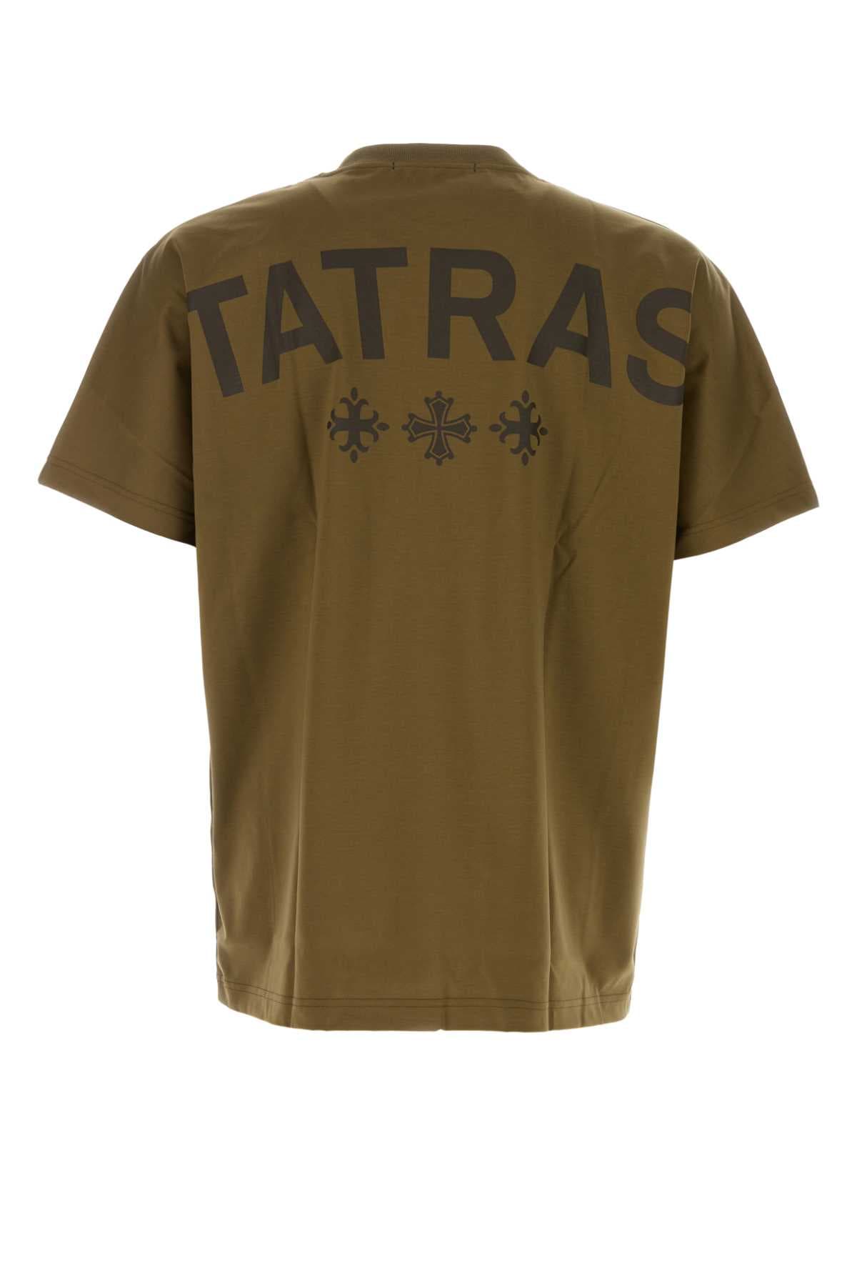 Army green cotton t-shirt - мініатюра 2