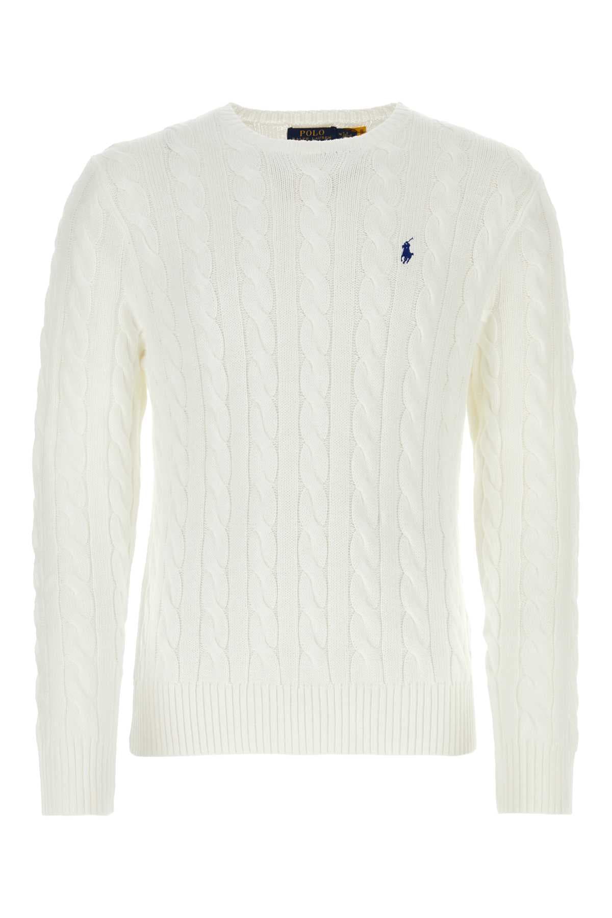 White cotton sweater