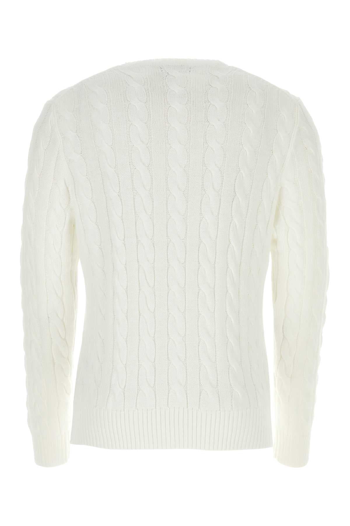 White cotton sweater - мініатюра 2
