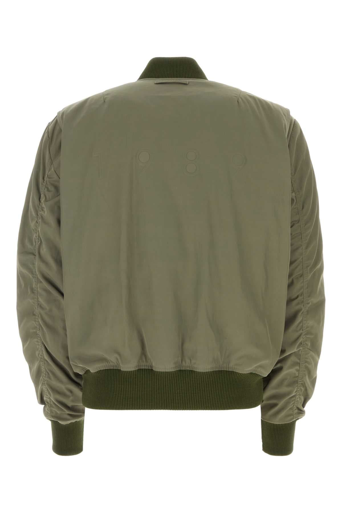 Army green polyester bomber jacket - мініатюра 2