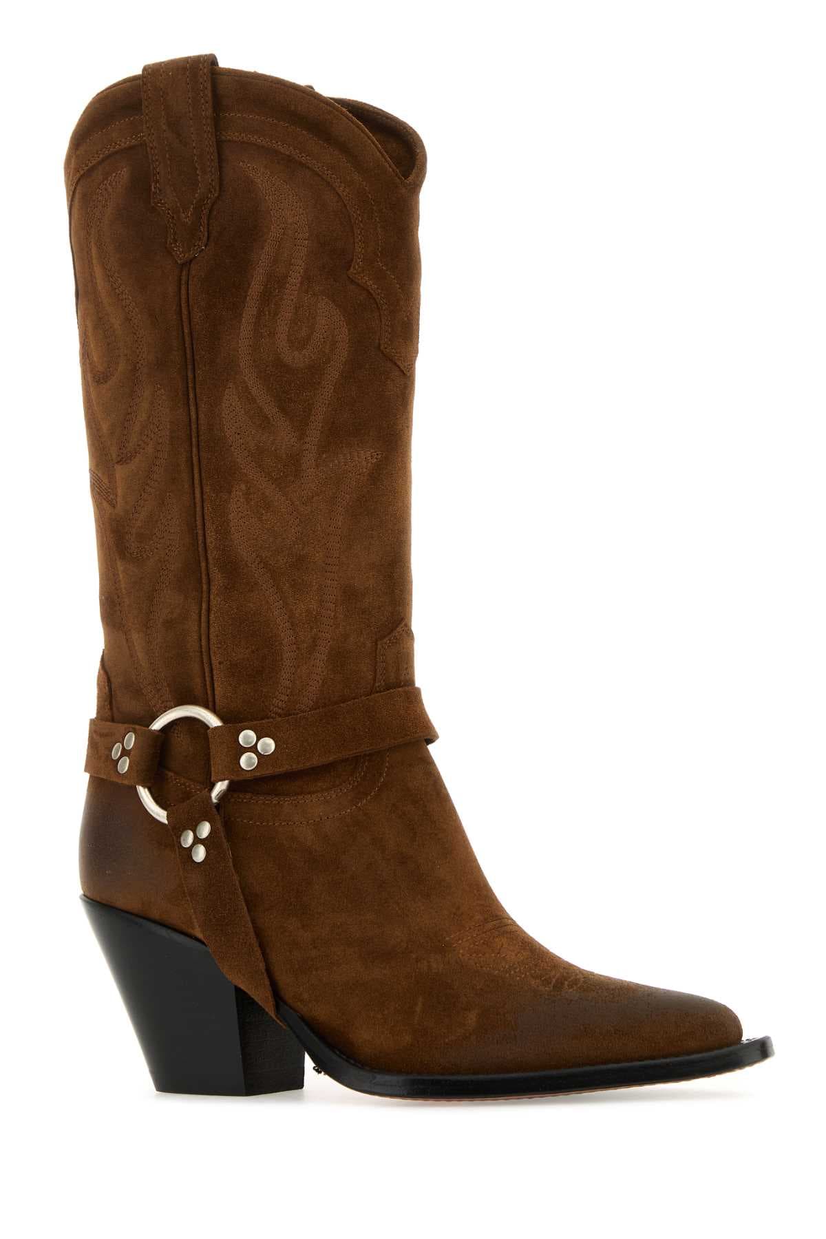 Brown suede Santa Fe Belt boots - мініатюра 2