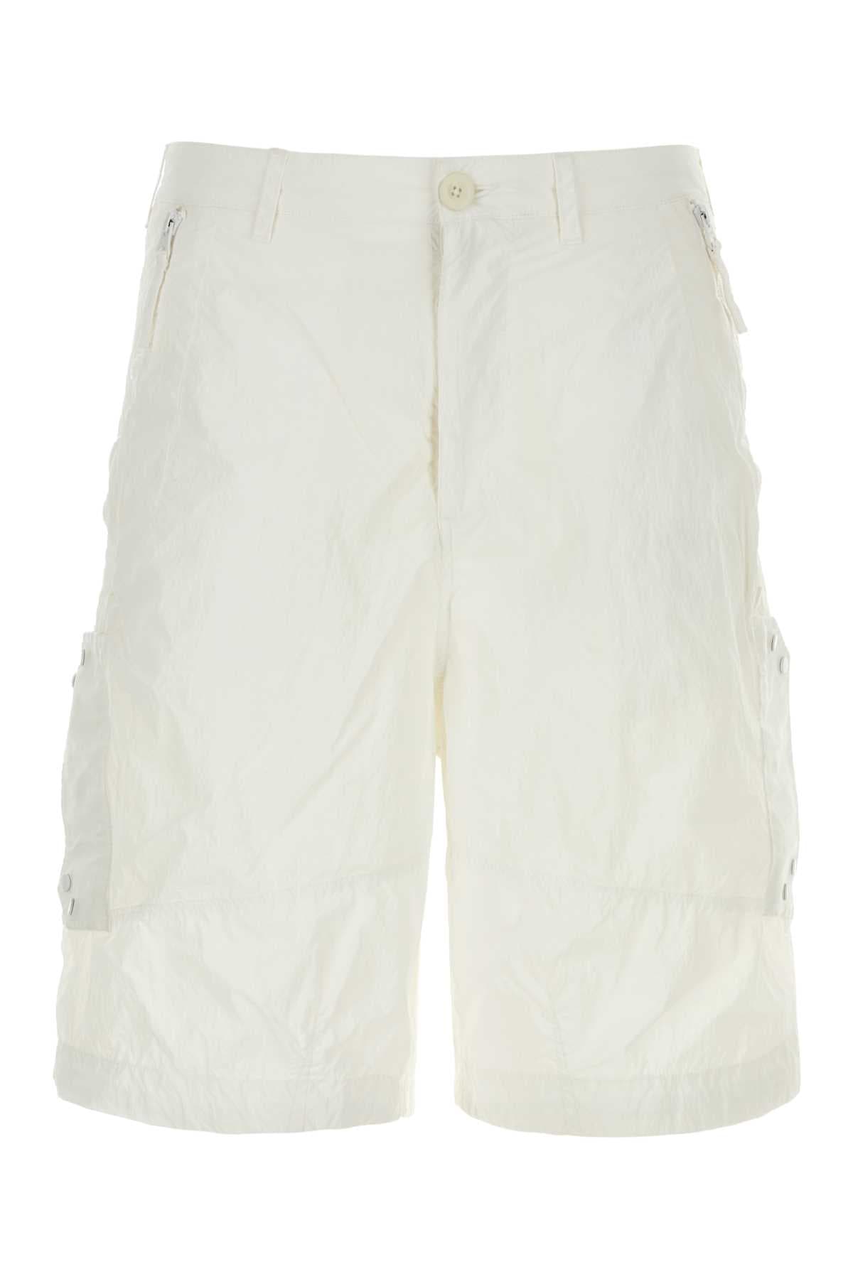White nylon bermuda shorts