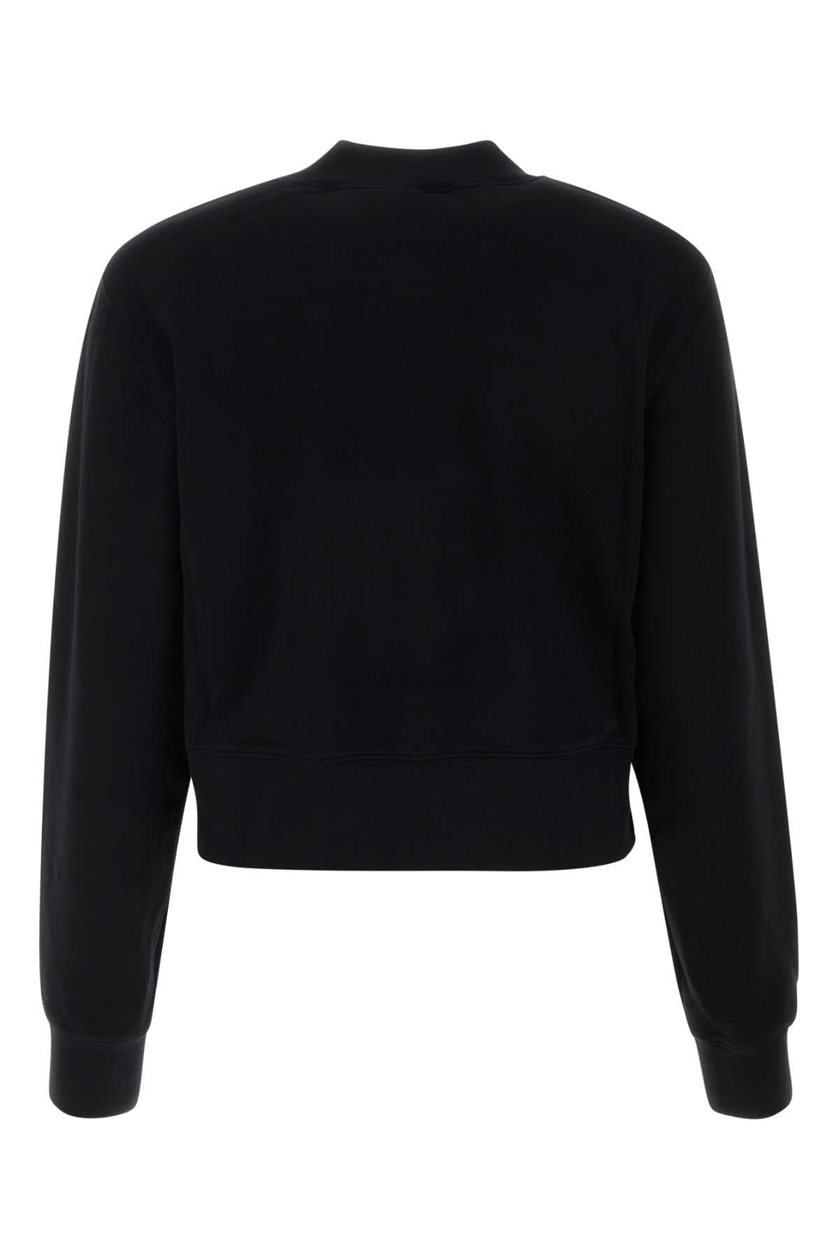 Black cotton sweatshirt - мініатюра 2