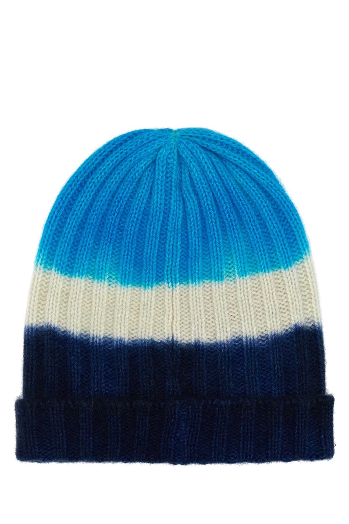 Multicolor cashmere beanie hat - мініатюра 2