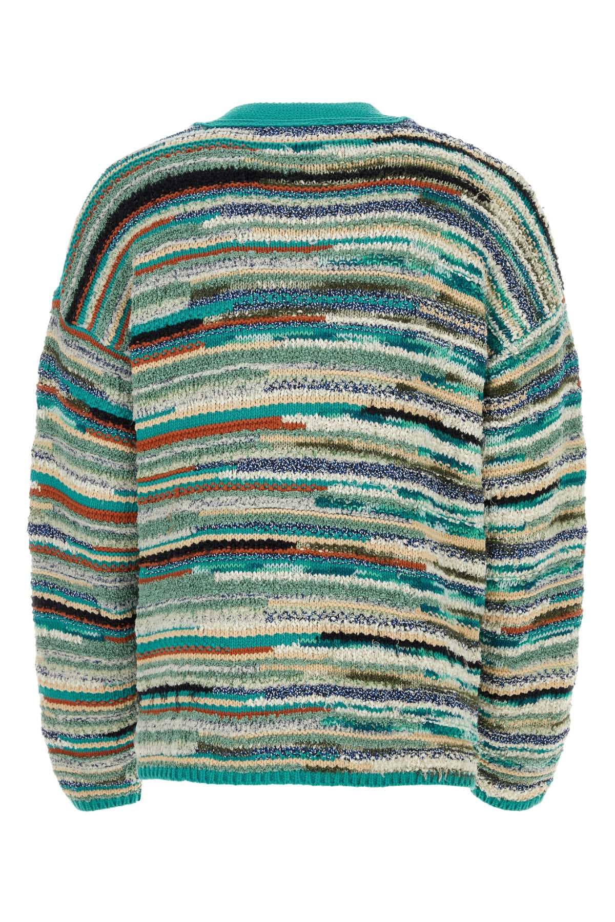 Embroidered cotton blend Madurai cardigan - мініатюра 2