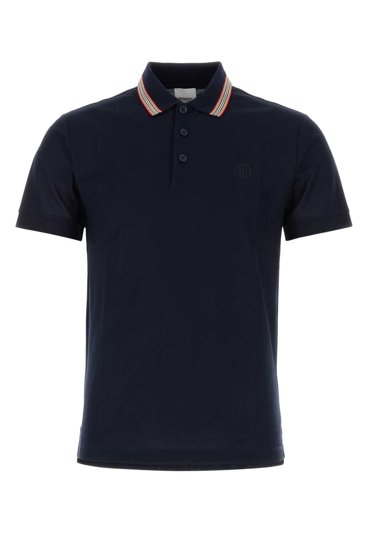 Midnight blue piquet polo shirt