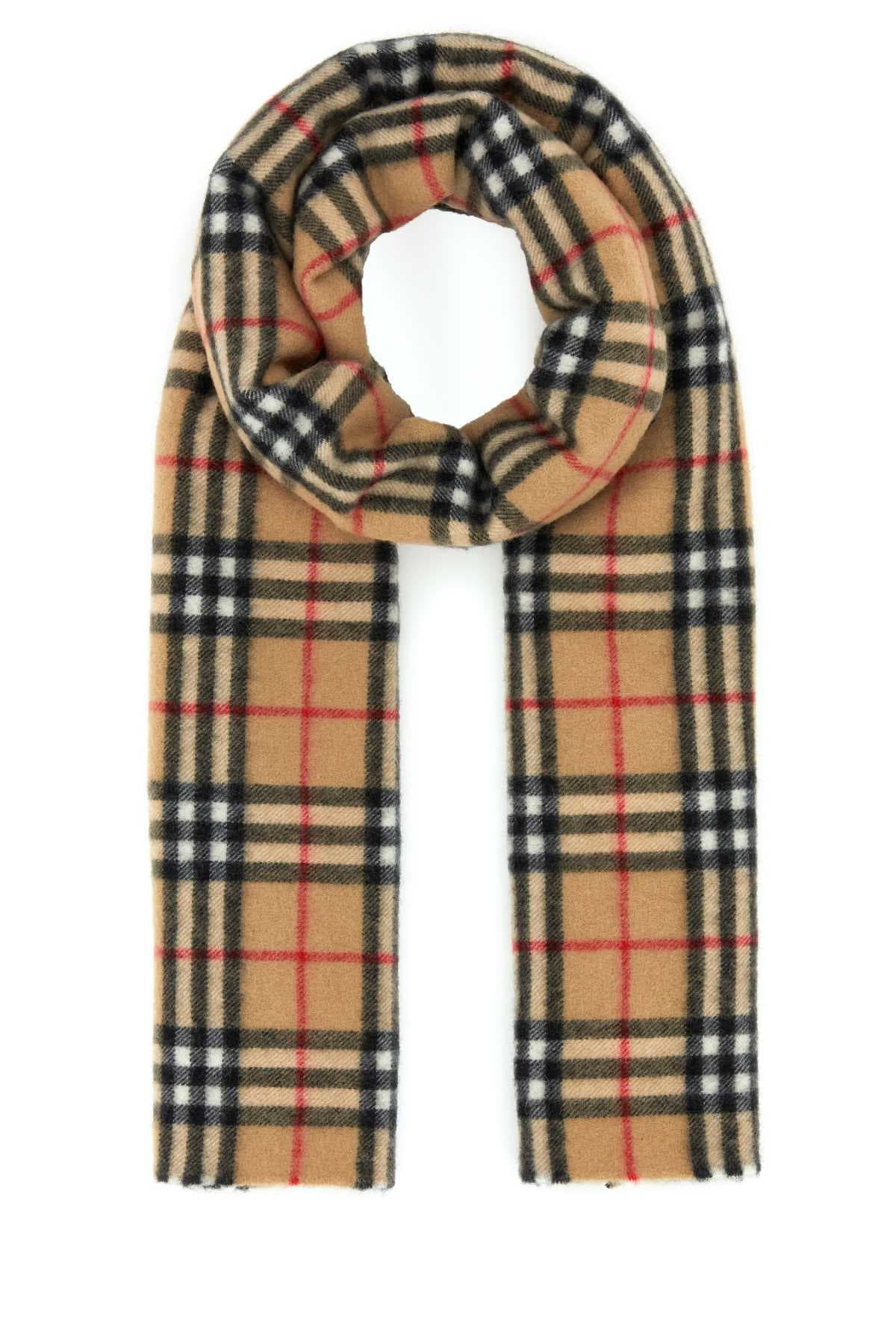 Embroidered cashmere scarf