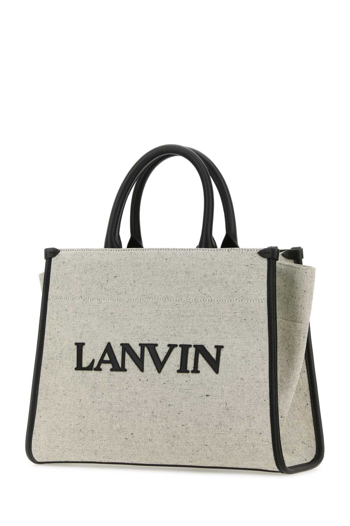 Two-tone canvas small In & Out shopping bag - мініатюра 2