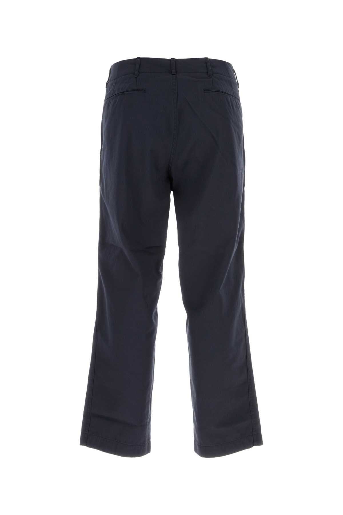 Navy blue cotton blend pant - мініатюра 2