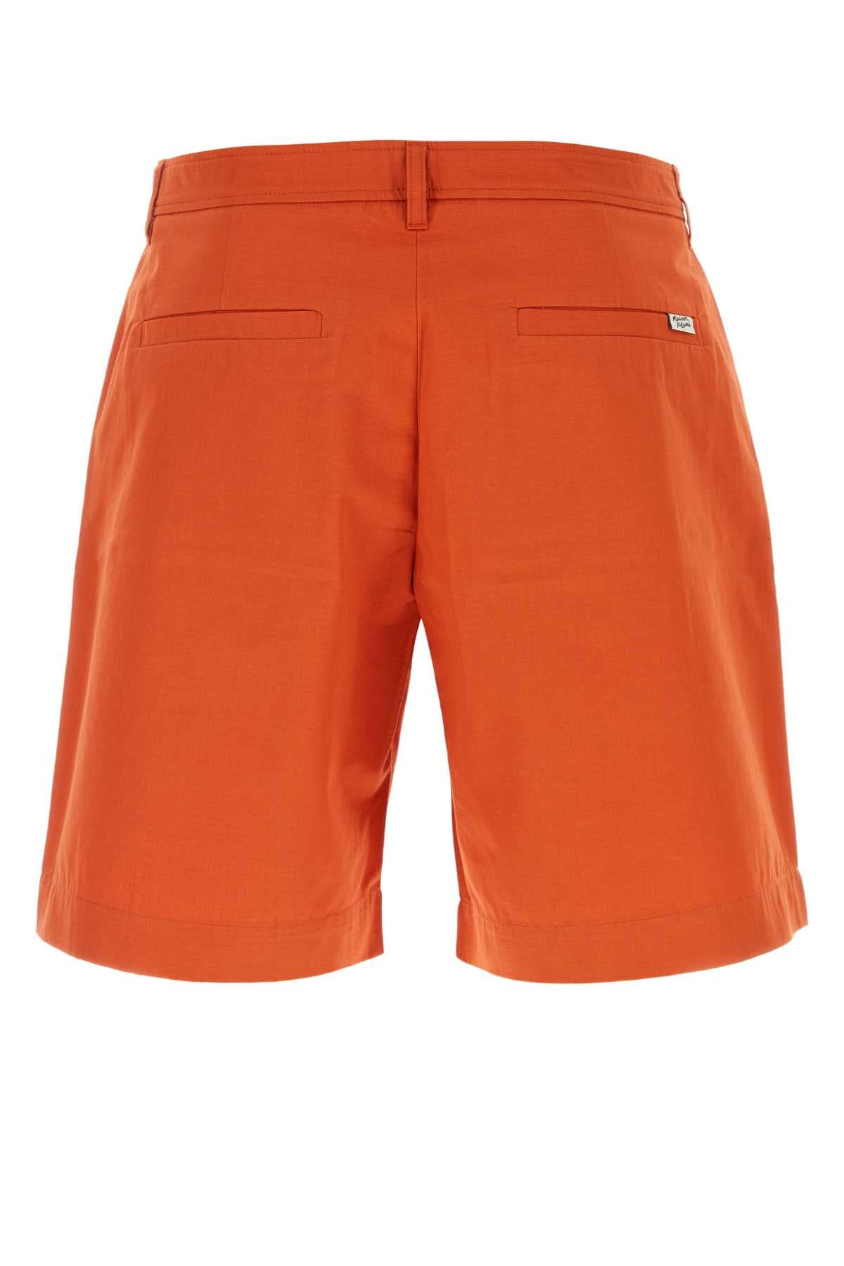 Dark orange cotton bermuda shorts - мініатюра 2