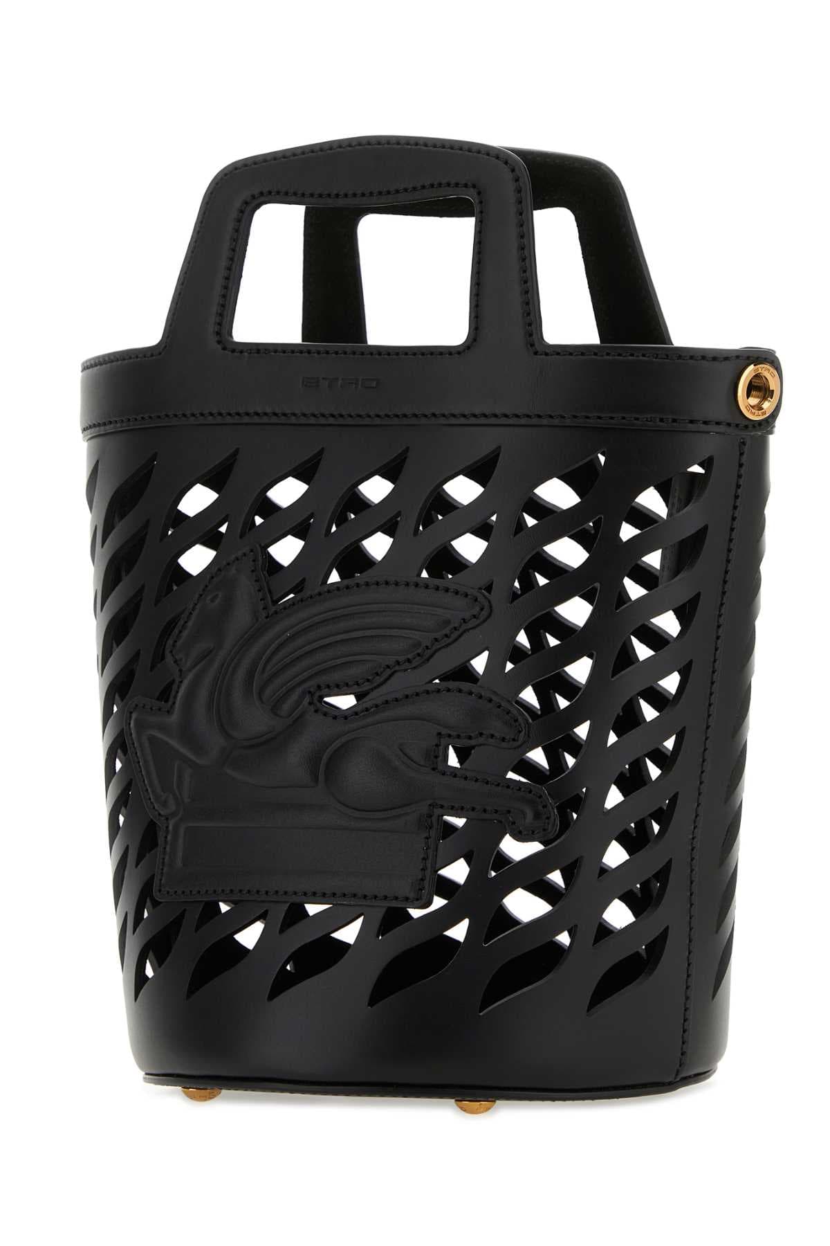 Black leather Coffa bucket bag - мініатюра 2