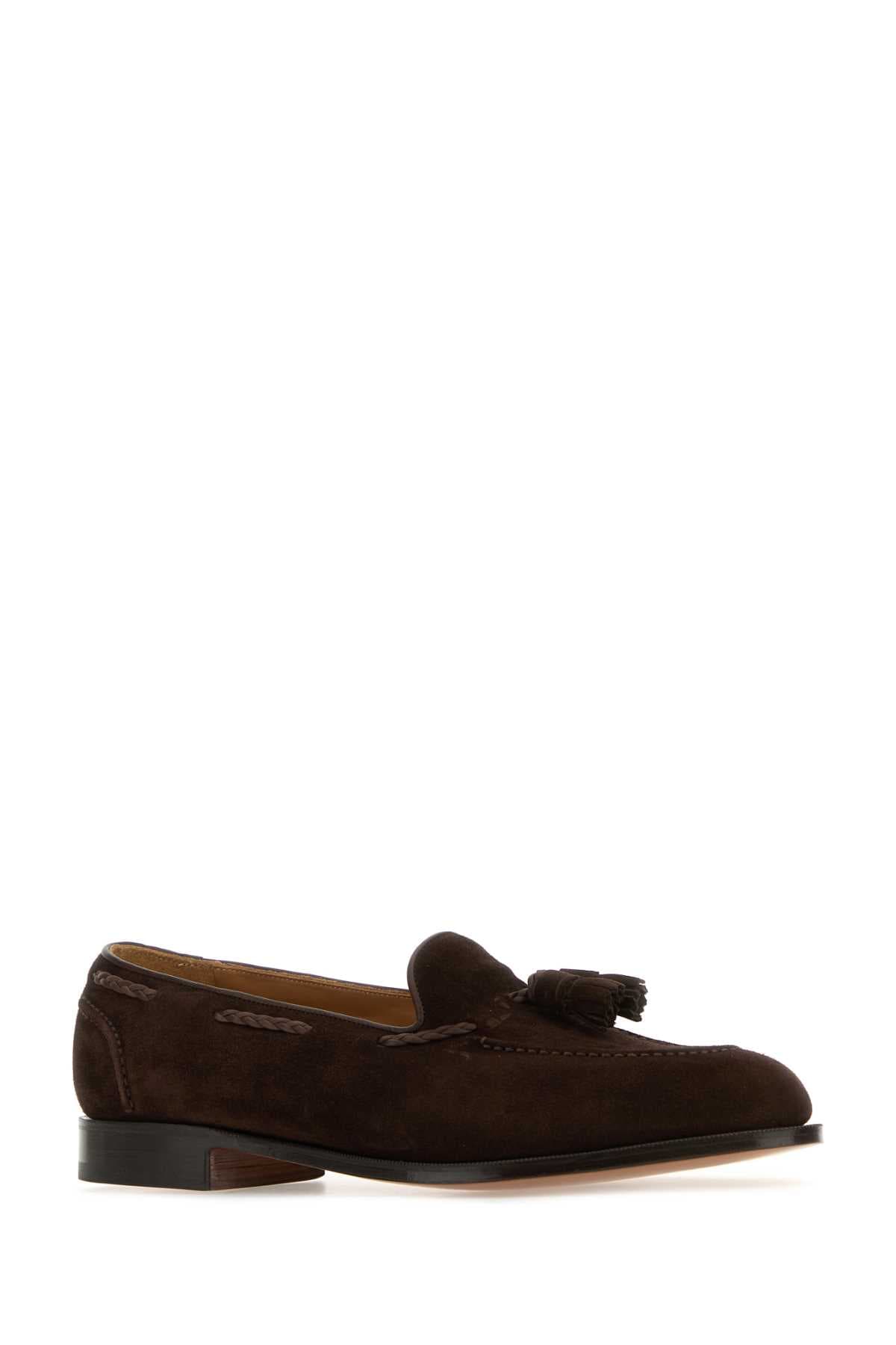 Chocolate suede Belgravia loafers - мініатюра 2
