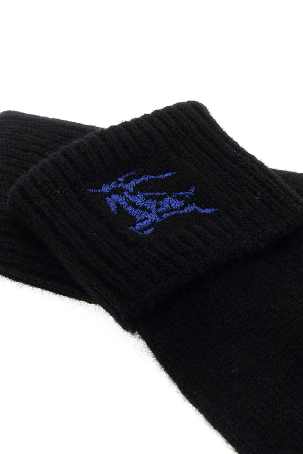 Black cashmere blend gloves - мініатюра 2