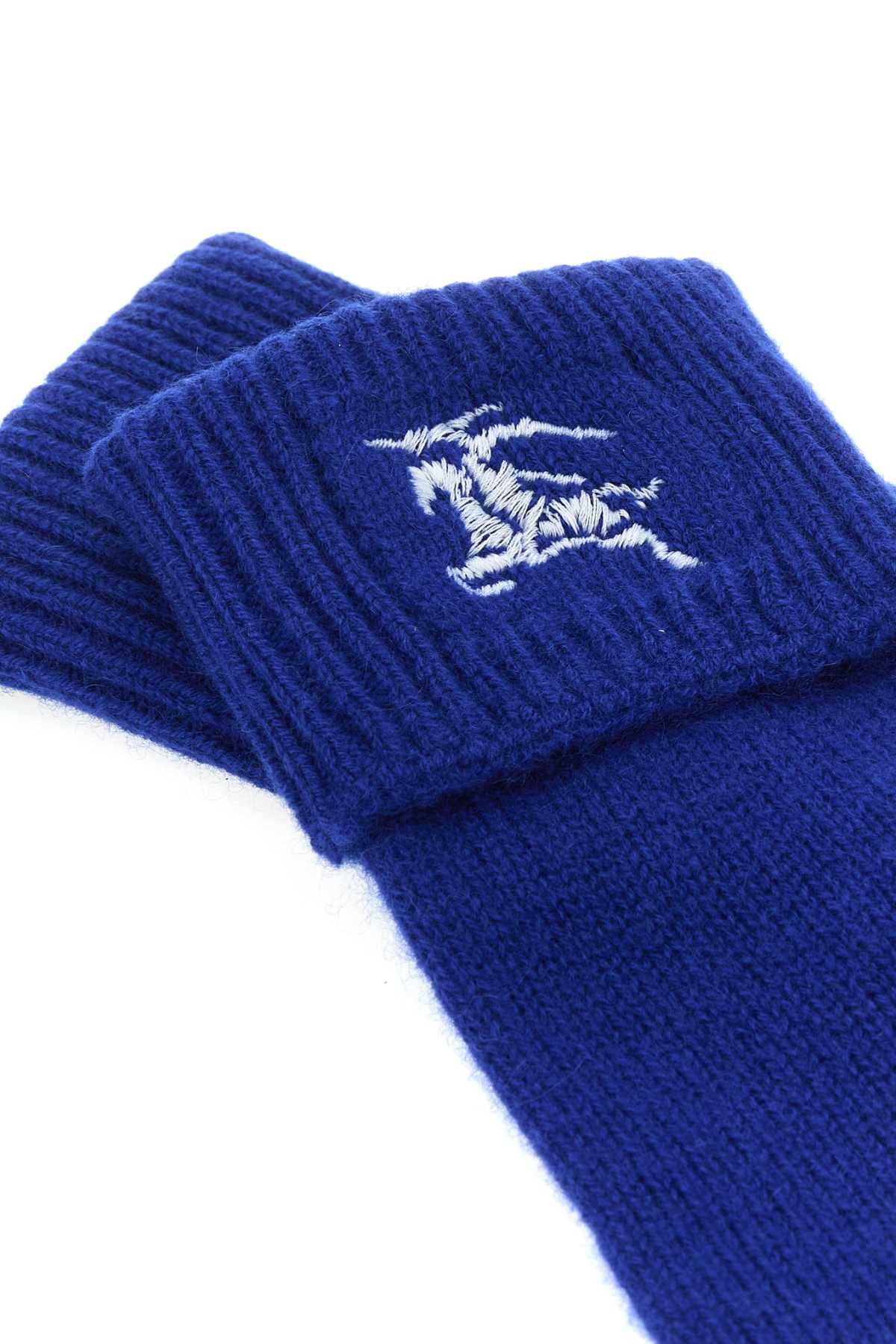 Electric blue cashmere blend gloves - мініатюра 2