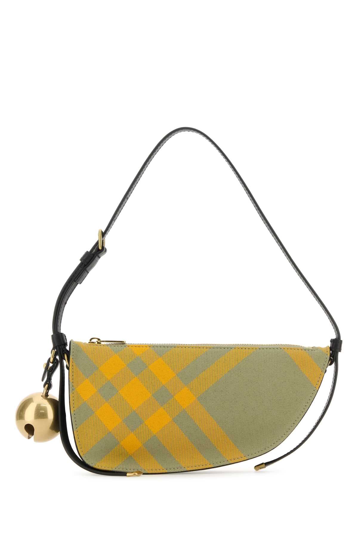 Embroidered canvas mini Shield shoulder bag