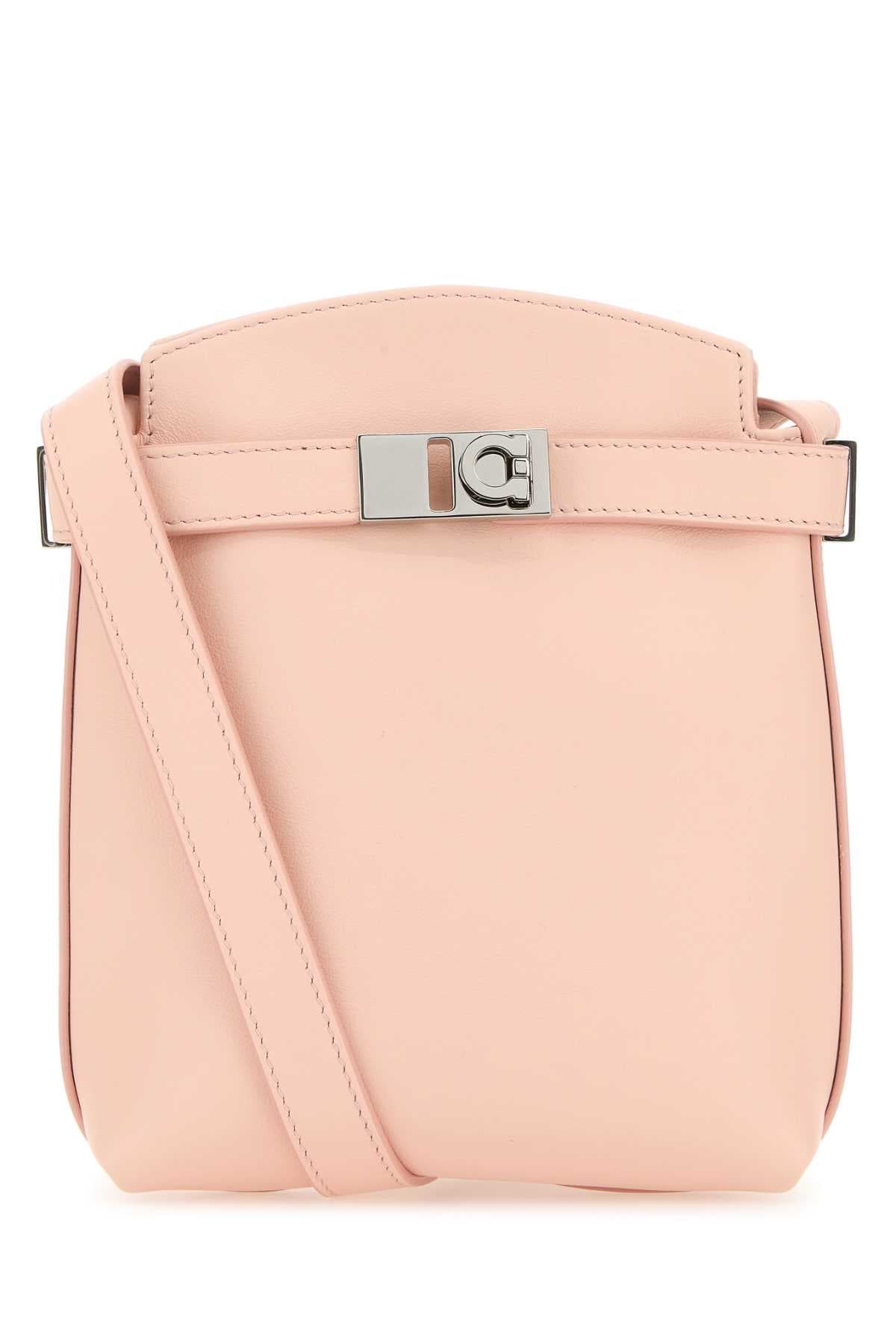 Pastel pink leather Gancini phone case