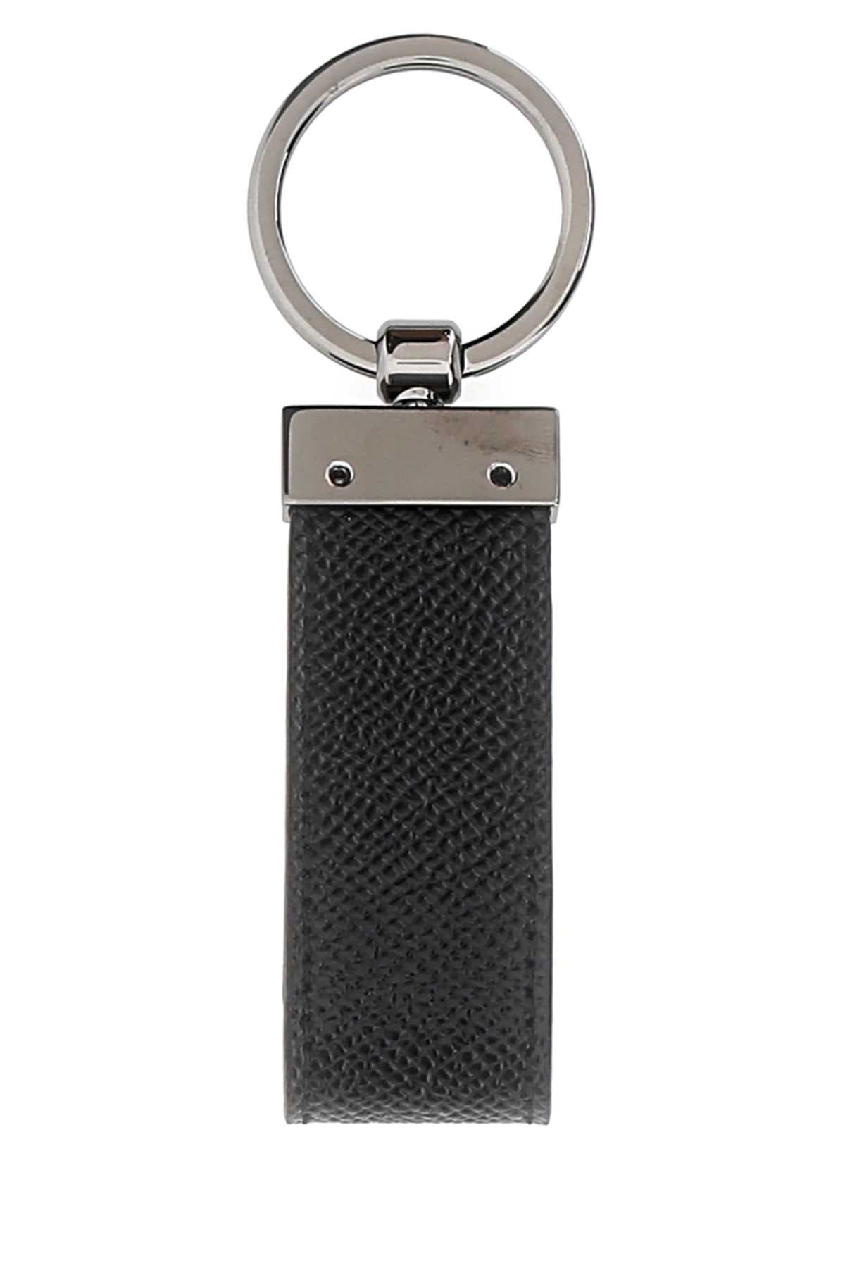 Black leather key ring - мініатюра 2