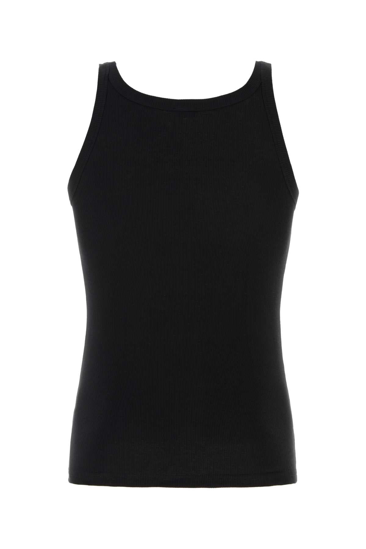 Black cotton Marcello tank top - мініатюра 2