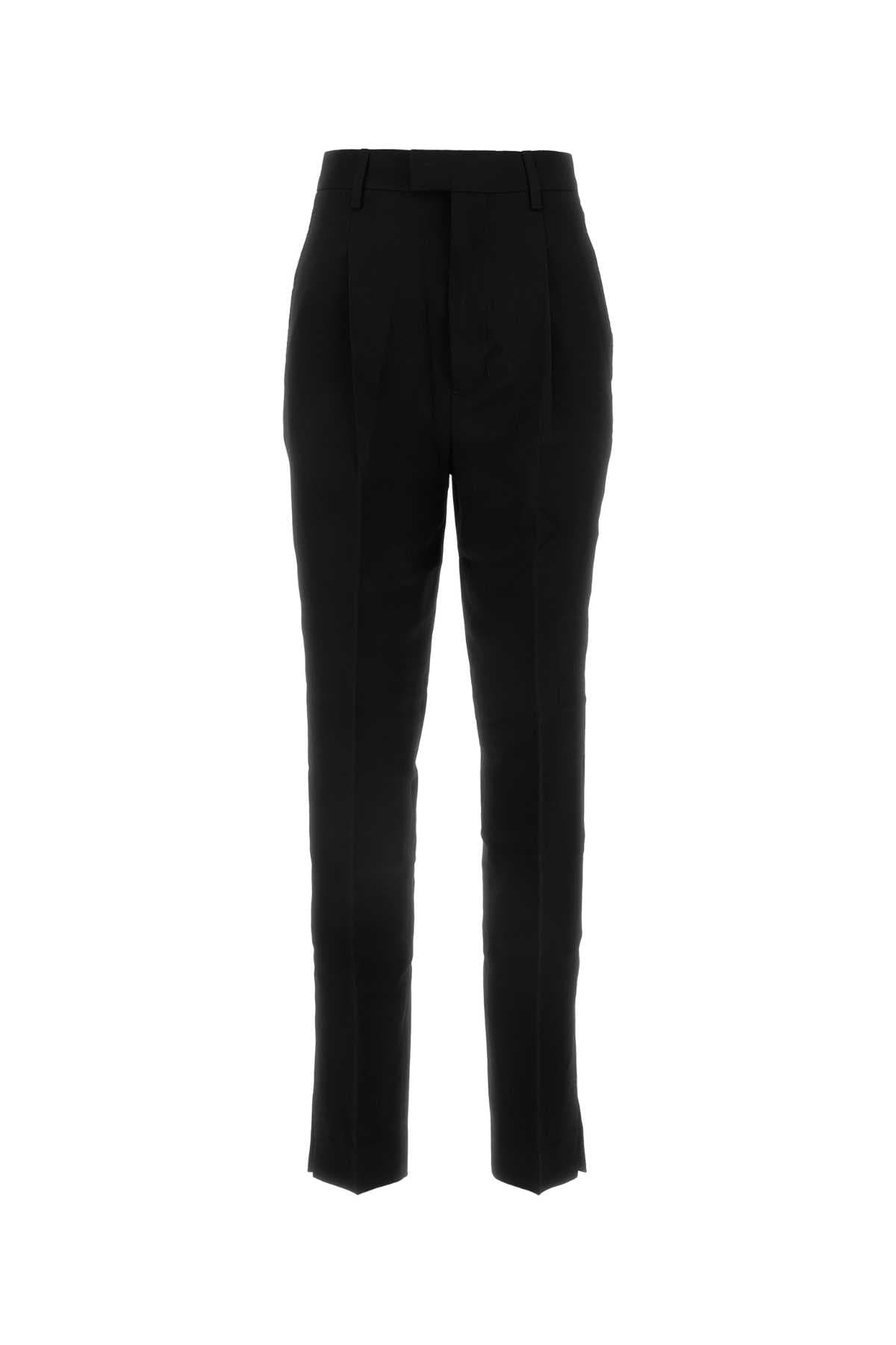 Black wool pant