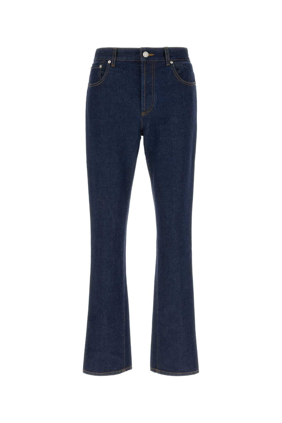 Blue denim jeans