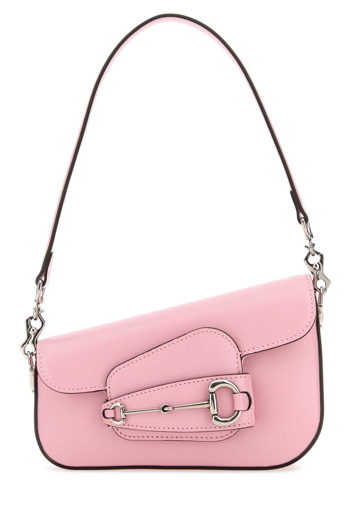 Pink leather mini Gucci Horsebit 1955 handbag
