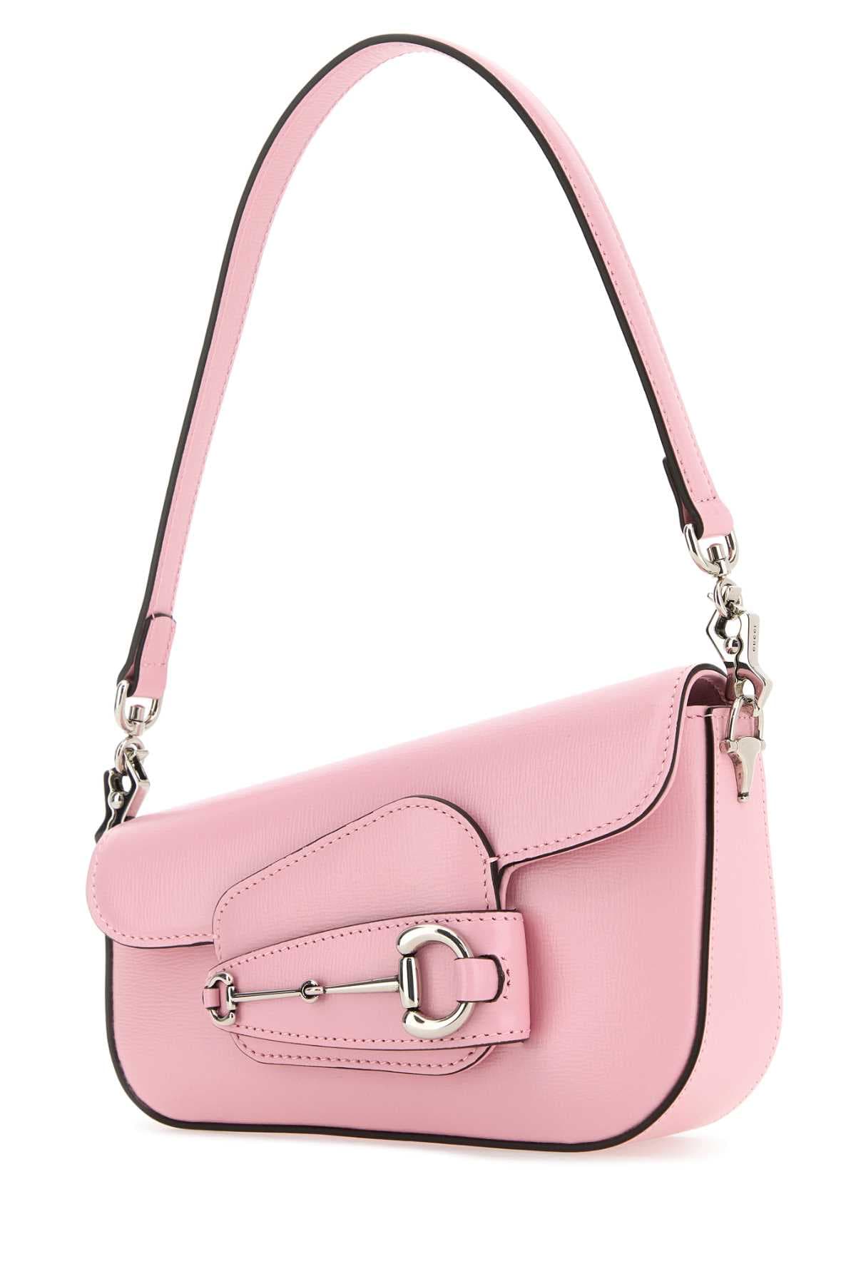 Pink leather mini Gucci Horsebit 1955 handbag - мініатюра 2