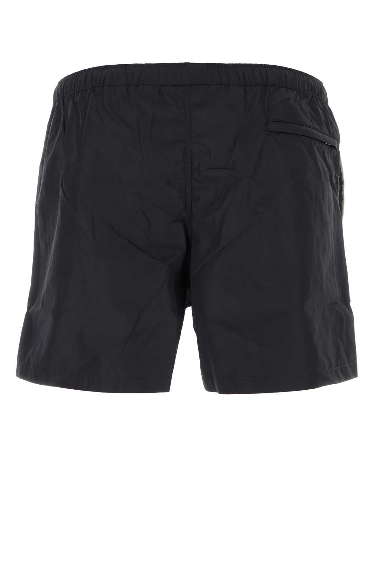 Midnight blue nylon swimming shorts - мініатюра 2