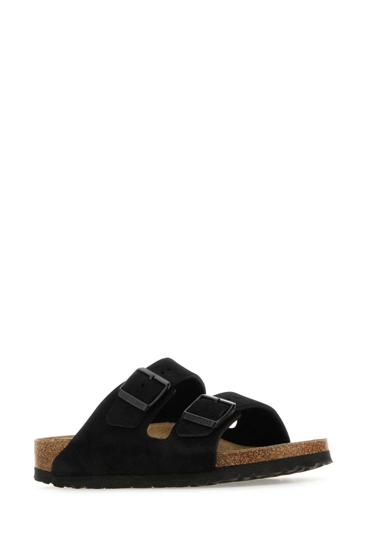 Black suede Arizona slippers - мініатюра 2