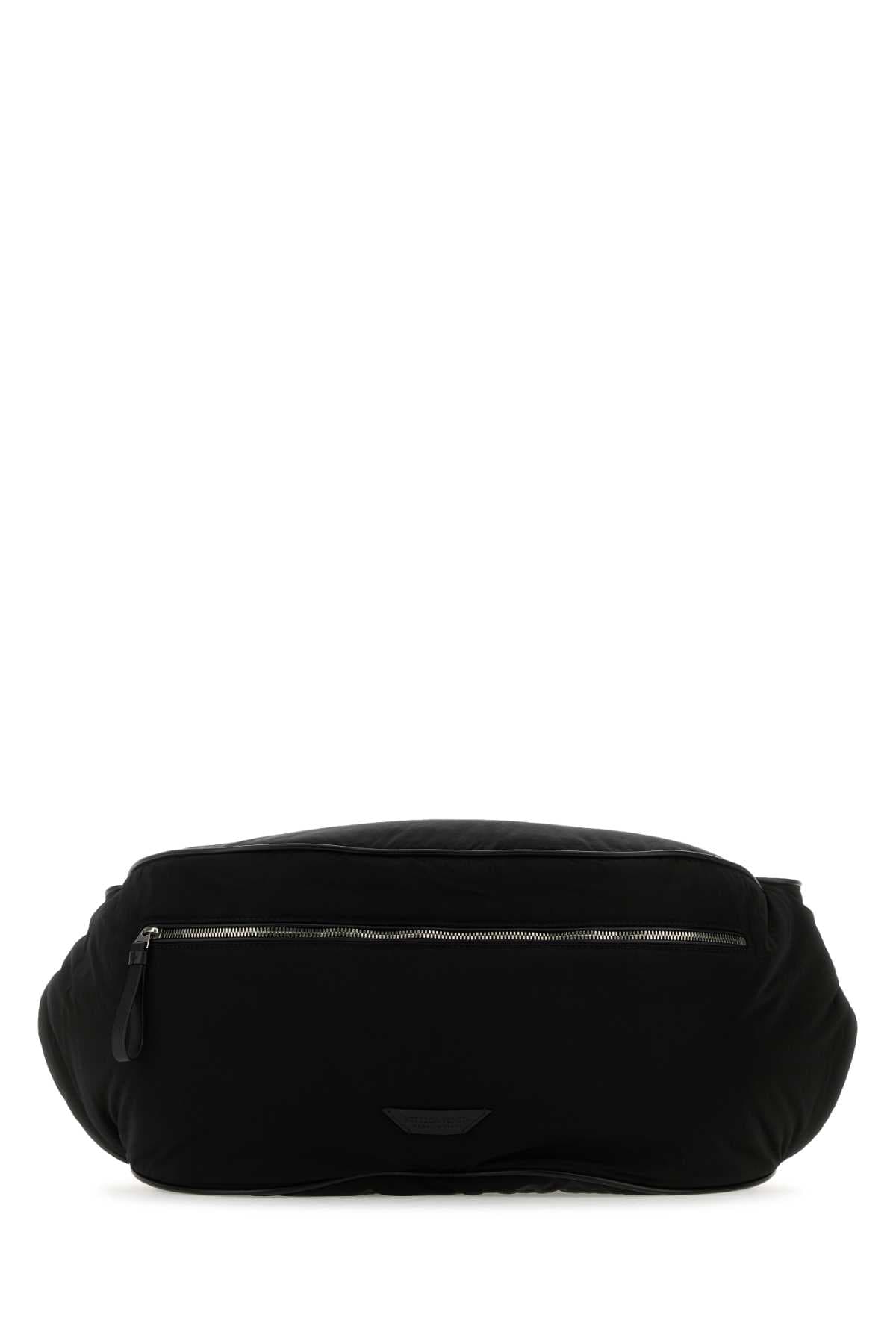 Black fabric belt bag