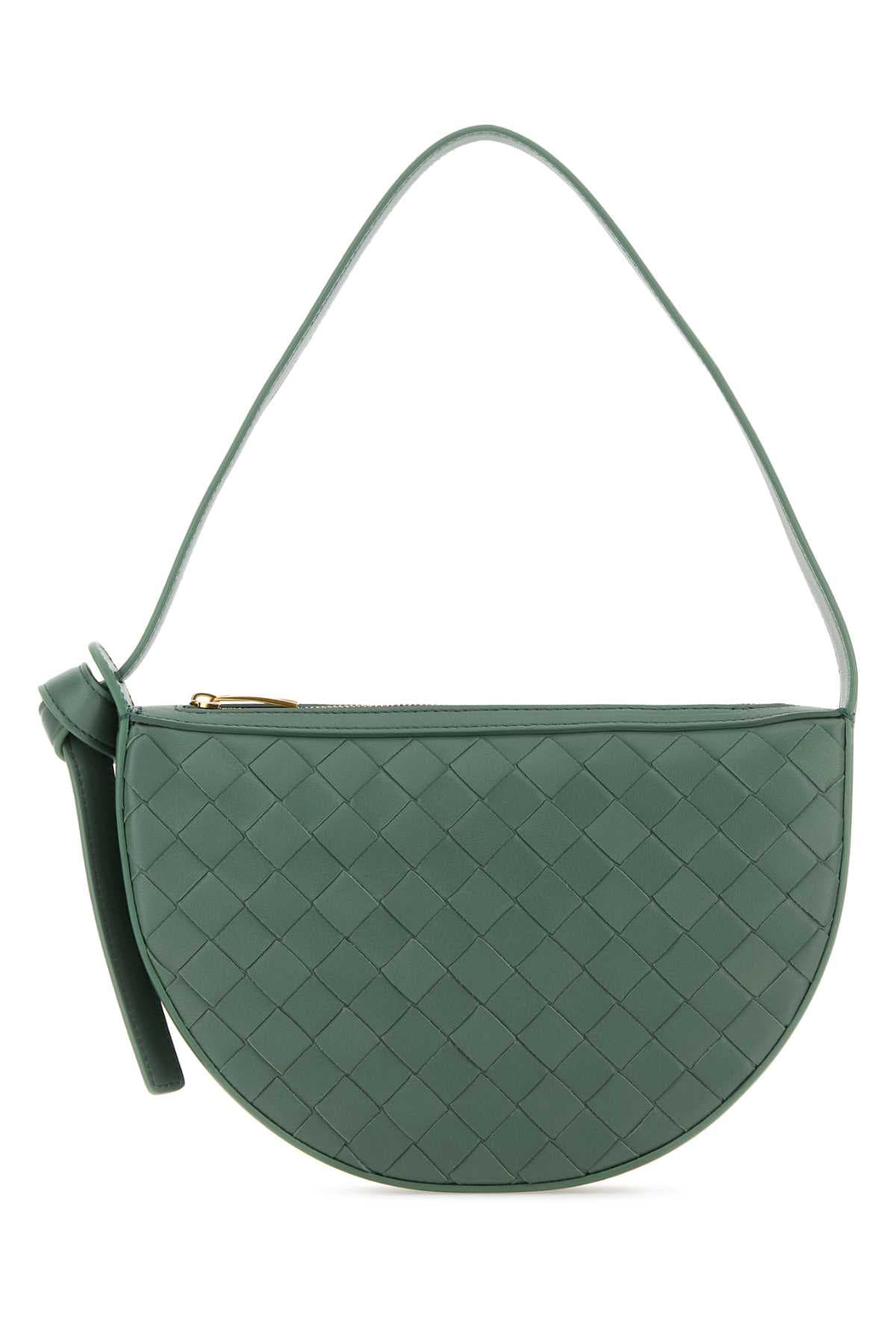 Sage green leather Mini Sunrise shoulder bag