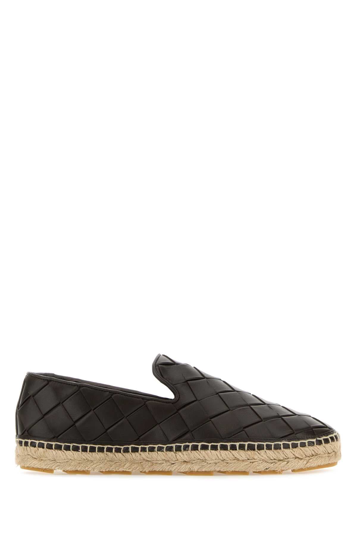 Dark brown leather Jack espadrillas