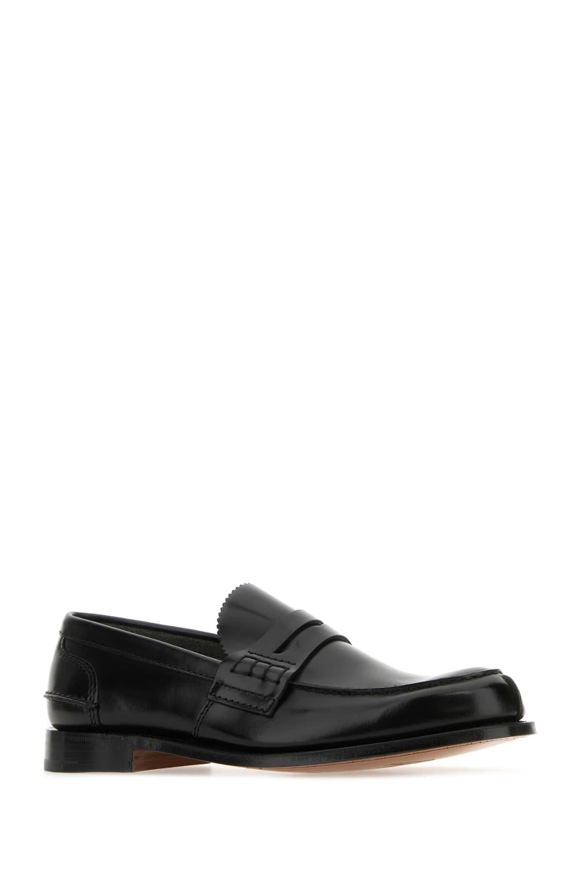 Black leather Pembrey loafers - мініатюра 2