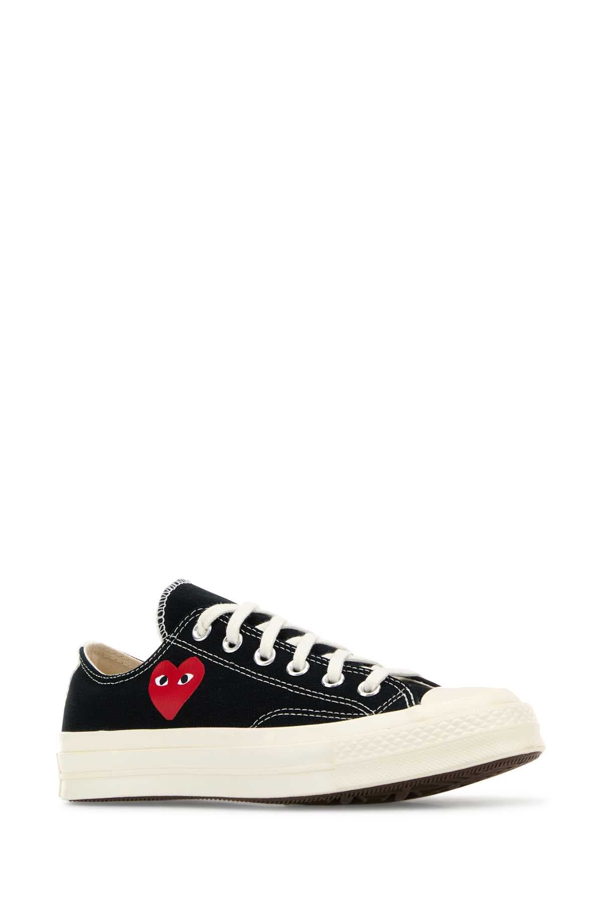 Black canvas Comme Des Garçons X Converse sneakers - мініатюра 2