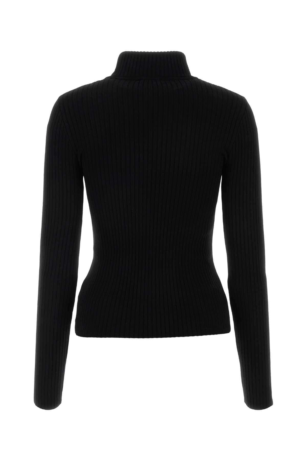 Black viscose blend sweater - мініатюра 2