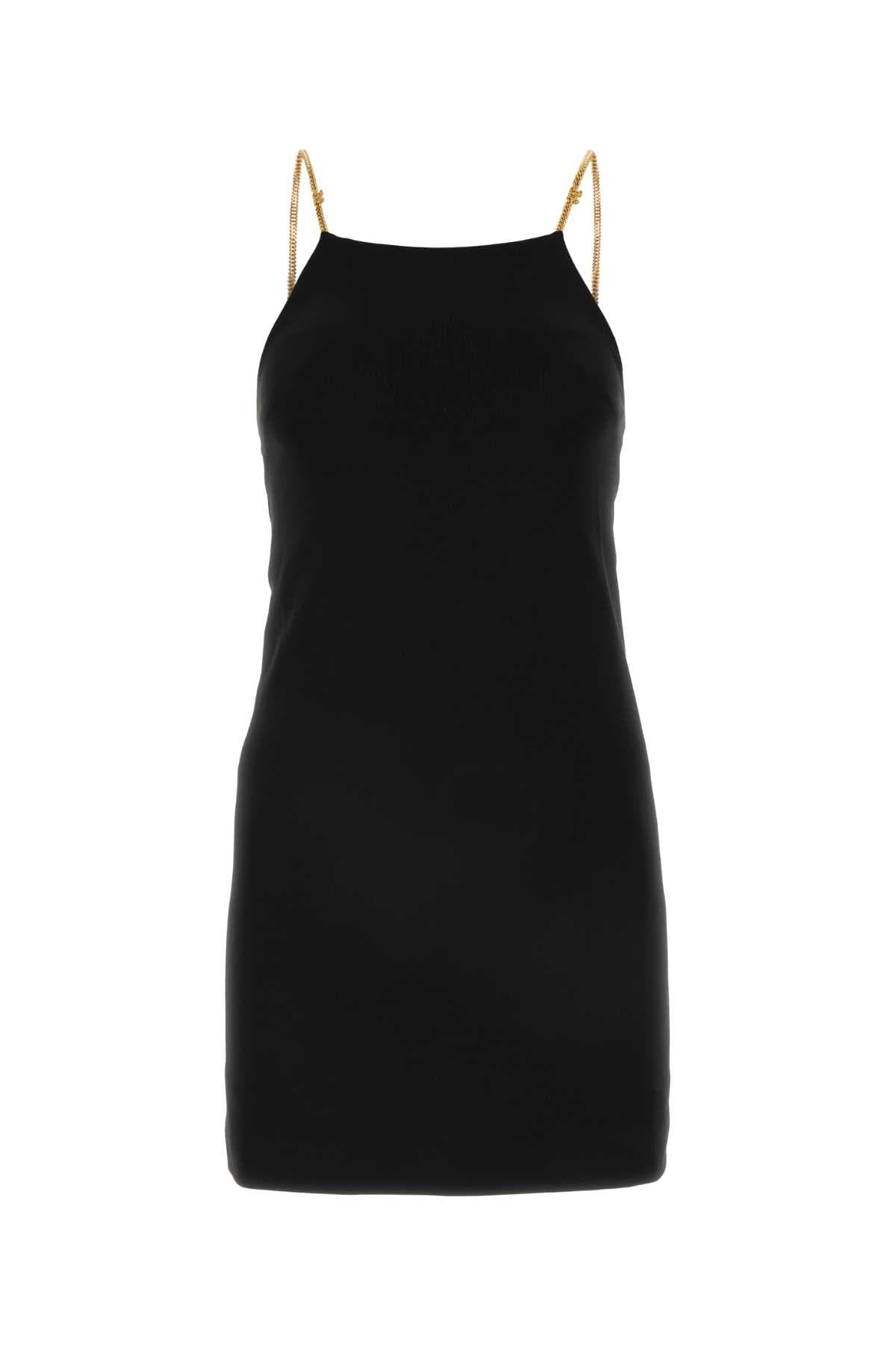 Black jersey mini dress