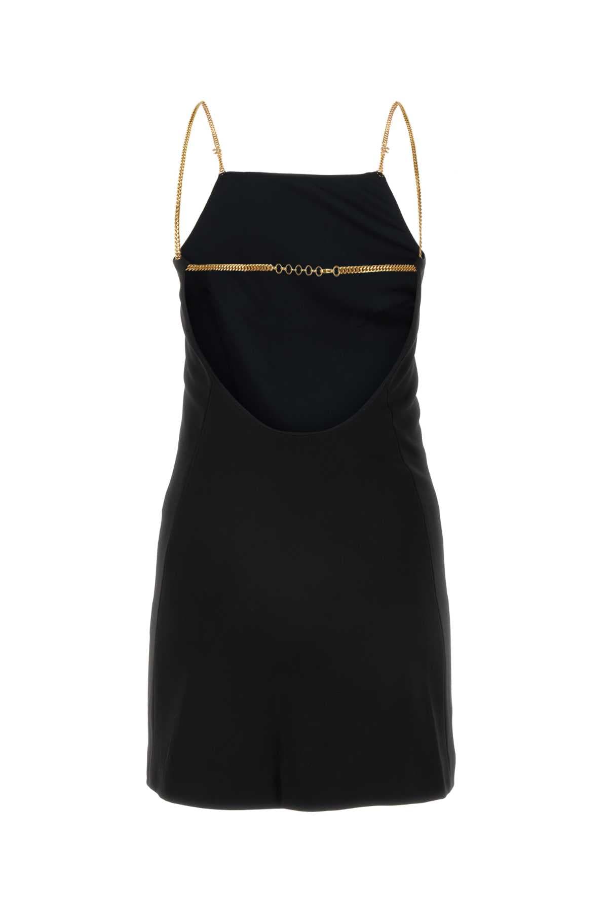 Black jersey mini dress - мініатюра 2