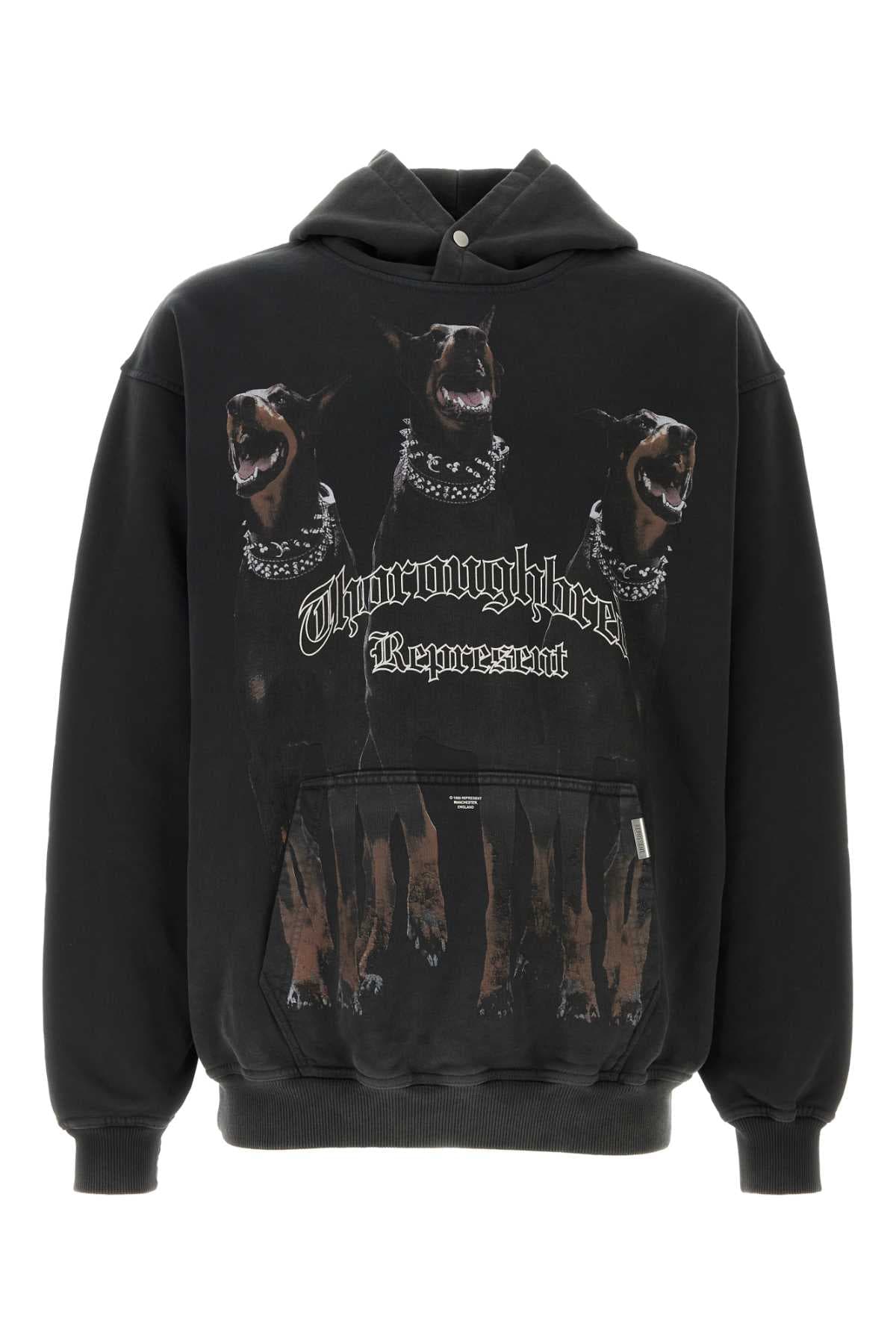 Charcoal cotton Thoroughbred sweatshirt