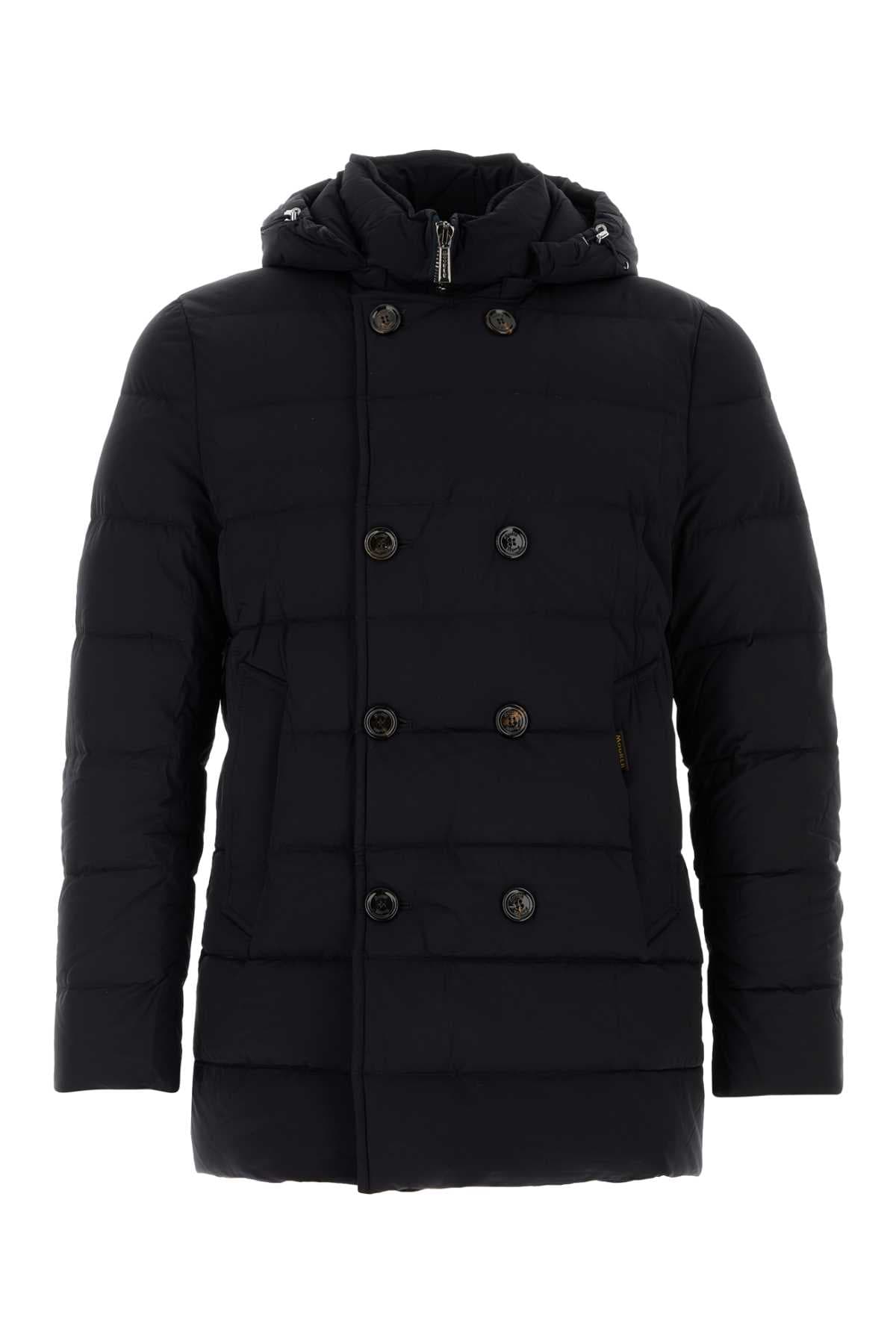 Midnight blue nylon blend Florio down jacket