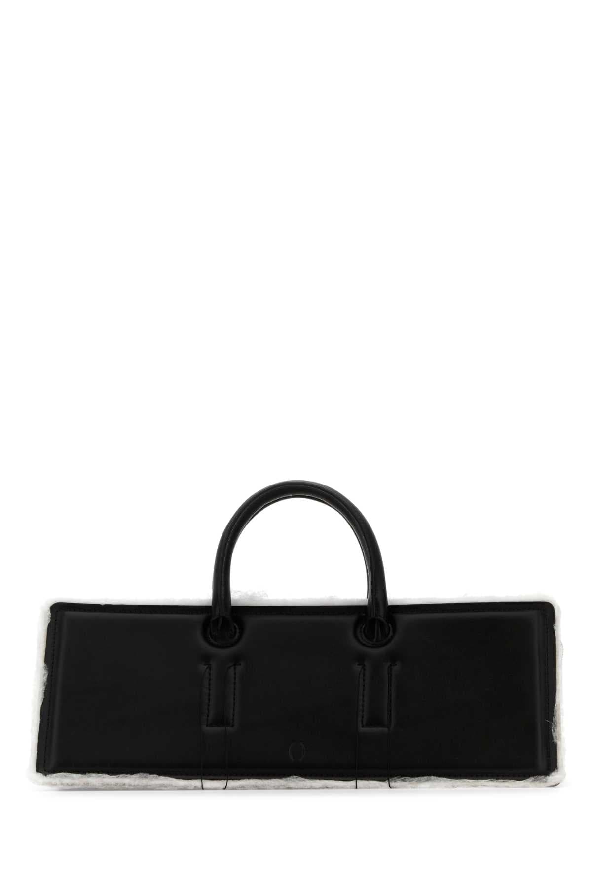 Black leather Otto handbag