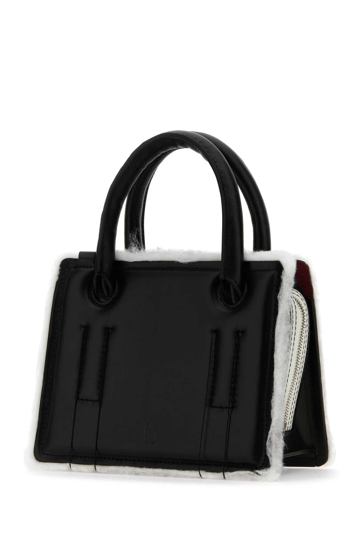 Black leather Mini Otto handbag - мініатюра 2