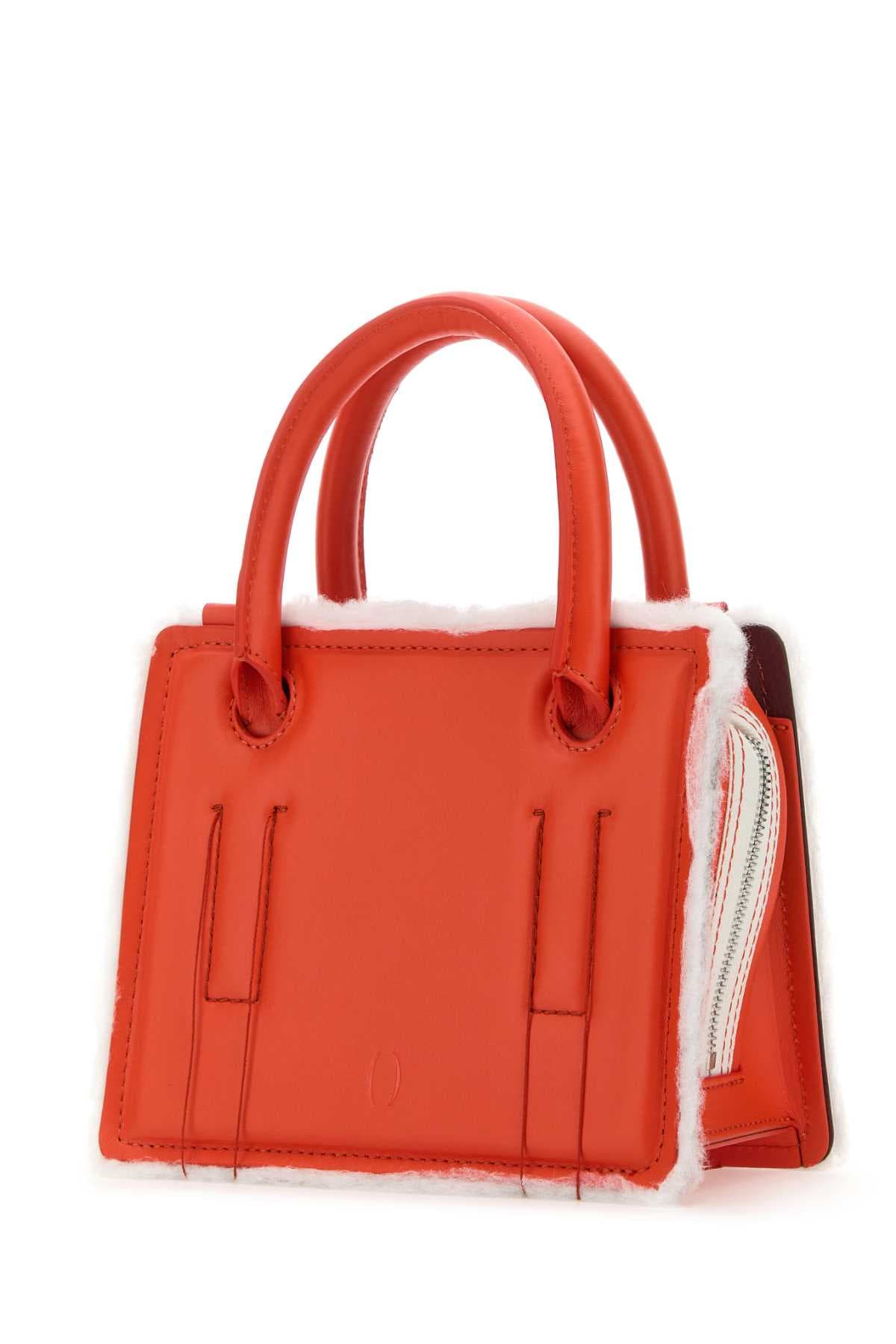 Coral leather Mini Otto handbag - мініатюра 2